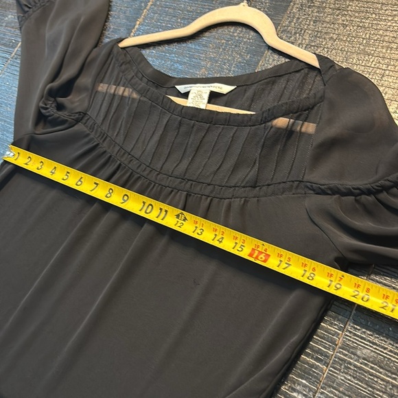 Diane Von Furstenberg Silk Black Blouse - Size 8 - Picture 8 of 8
